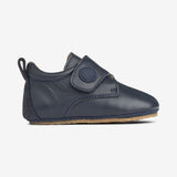 Wheat Footwear Dakota Leather Home Shoe | Baby Indoor Shoes 1432 navy