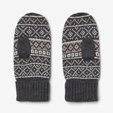Wheat Outerwear Jacquard Mittens Haansi Accessory 0053 charcoal