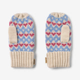 Wheat Outerwear Jacquard Mittens Haansi Accessory 1043 blue