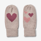 Wheat Outerwear Jacquard Mittens Haansi Accessory 1356 pale lilac