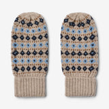 Wheat Outerwear Jacquard Mittens Haansi Accessory 9574 warm sand melange