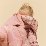 Wheat Outerwear Puffer Jacket Diso Jacket 9799 peach pink