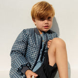 Wheat Outerwear Summer Puffer Jacket Malo Jackets 1306 blue check