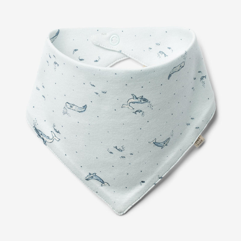 Wheat Main 2 Bib Eden Acc 4033 striped blue whales