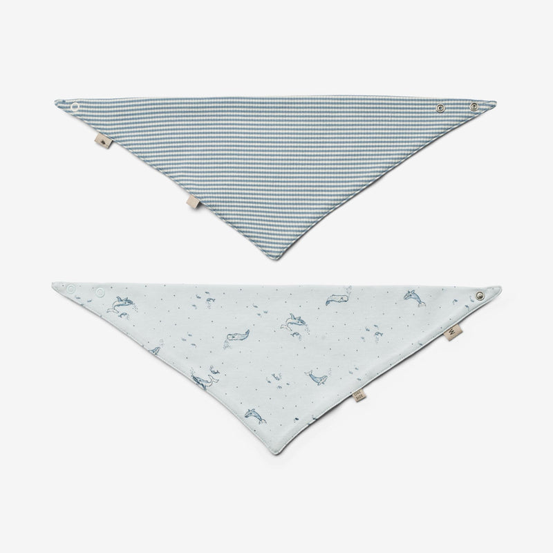 Wheat Main 2 Bib Eden Acc 4033 striped blue whales