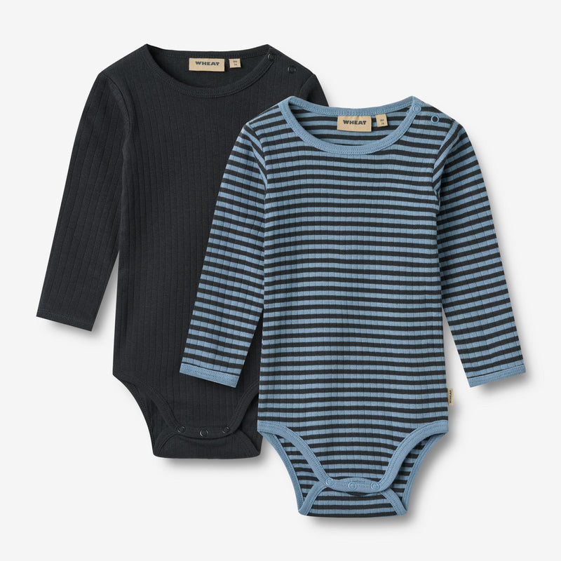 Wheat Main 2 Body L/S Berti Underwear/Bodies 9548 bright blue stripe