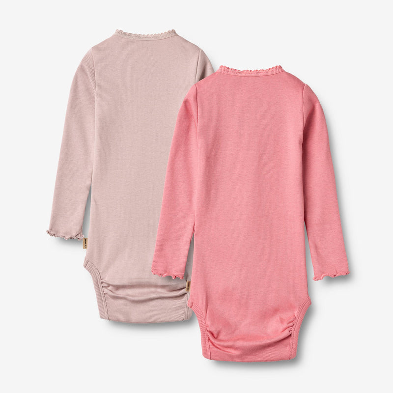 Wheat Main 2 Rib Body L/S Lotta Underwear/Bodies 2355 pink lilac
