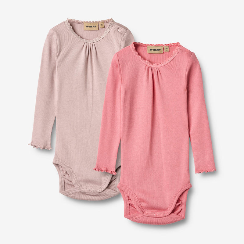 Wheat Main 2 Rib Body L/S Lotta Underwear/Bodies 2355 pink lilac