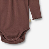 Wheat Main 2 Rib Body L/S Lotta Underwear/Bodies 1189 rose frost eggplant