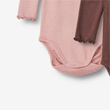 Wheat Main 2 Rib Body L/S Lotta Underwear/Bodies 1189 rose frost eggplant