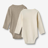 Wheat Main 2 Rib Body L/S Spencer Body 0072 gravel melange