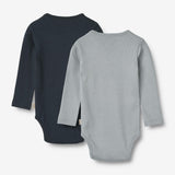 Wheat Main 2 Rib Body L/S Spencer Underwear/Bodies 1126 cloudy sky navy