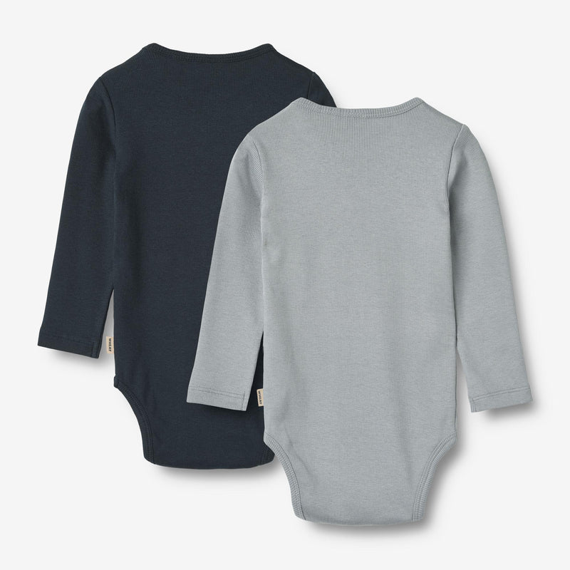 Wheat Main 2 Rib Body L/S Spencer Underwear/Bodies 1126 cloudy sky navy