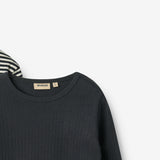 Wheat Main 2 Rib T-Shirt L/S Stig Jersey Tops and T-Shirts 9432 navy rib stripe