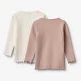 Wheat Main 2 Rib T-shirt L/S Ida T-Shirt 2487 rose powder