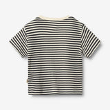Wheat Main 2 Rib T-shirt S/S Fabian T-Shirt 9432 navy rib stripe
