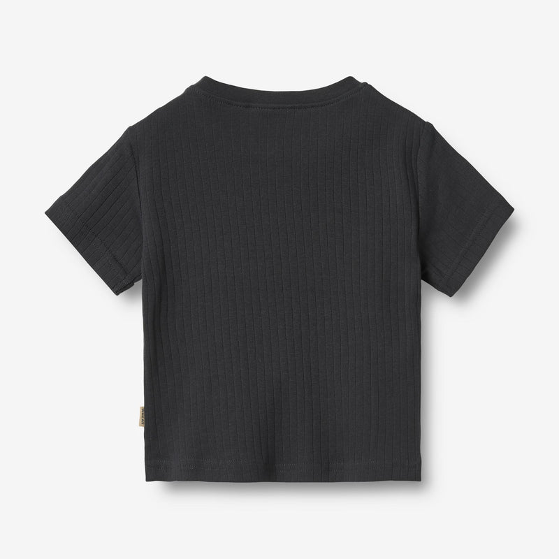 Wheat Main 2 Rib T-shirt S/S Fabian T-Shirt 9432 navy rib stripe