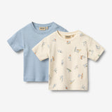 Wheat Main 2 Rib T-shirt S/S Fabian T-Shirt 9669 whale friends