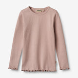 Wheat Main 2 Rib T-shirts L/S Ida T-Shirt 3118 eggplant