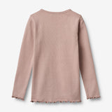 Wheat Main 2 Rib T-shirts L/S Ida T-Shirt 3118 eggplant