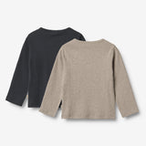 Wheat Main 2 T-shirt L/S Milo T-Shirt 1432 navy