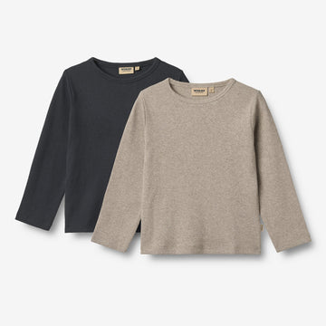 Wheat Main 2 T-shirt L/S Milo T-Shirt 1432 navy