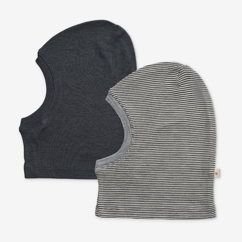 Wheat Wool 2 Wool Balaclava Kim Accessory 1433 navy stripe