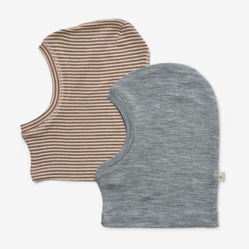 Wheat Wool 2 Wool Balaclava Kim Accessory 9578 wood stripe