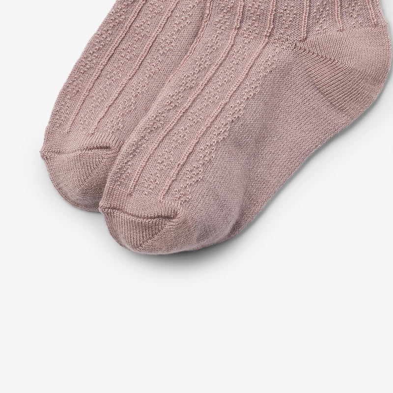 Wheat Main 2 pk Wool Lace Socks Nora Socks/Tights 3008 shadow brown