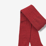 Wheat Main 2 pk Wool Lace Tights Karla Socks/Tights 2080 cherry red