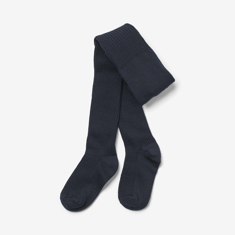 Wheat Main 2 pk Wool Rib Tights Robin Socks/Tights 1432 navy