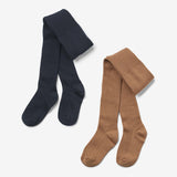 Wheat Main 2 pk Wool Rib Tights Robin Socks/Tights 1432 navy