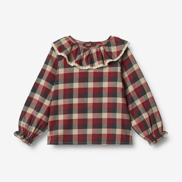 Wheat Main Blouse L/S Elin Shirts and Blouses 9588 red blue check