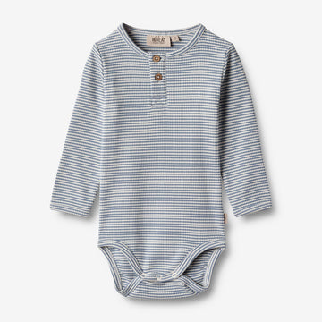 Wheat Main Body L/S Benny Underwear/Bodies 1048 blue stripe
