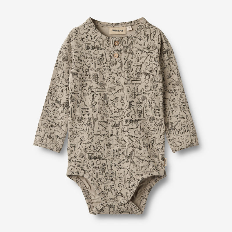 Wheat Main Body L/S Benny | Baby Underwear/Bodies 1204 treasure hunt