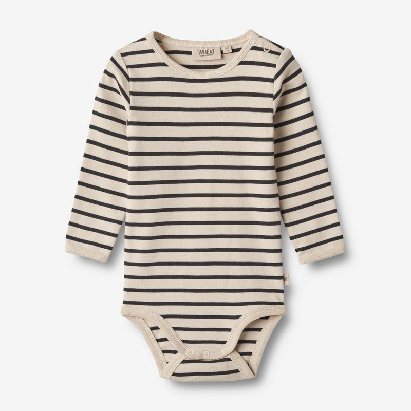 Wheat Main Body L/S Berti | Baby Underwear/Bodies 1433 navy stripe