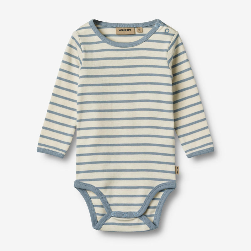 Wheat Main Body L/S Berti | Baby Underwear/Bodies 1479 shell stripe