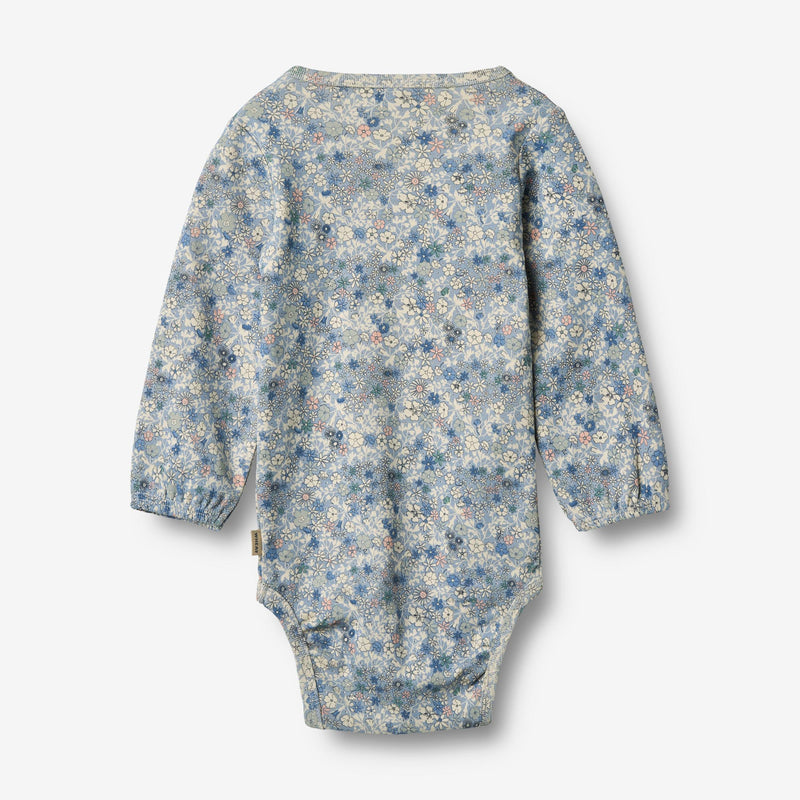 Wheat Main Body L/S Elmine Body 9418 blue summer flowers