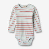 Wheat Main Body L/S Freddie Underwear/Bodies 4031 light blue stripe