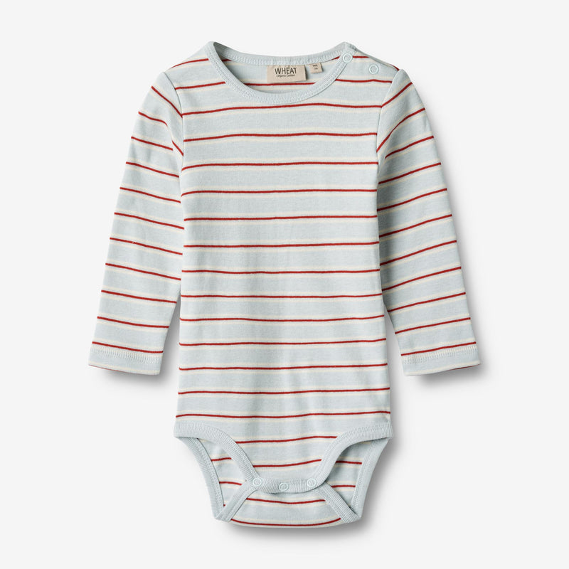 Wheat Main Body L/S Freddie Underwear/Bodies 4031 light blue stripe