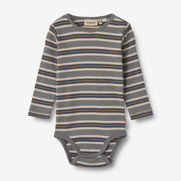 Wheat Main Body L/S Freddie Underwear/Bodies 1203 stormy blue stripe