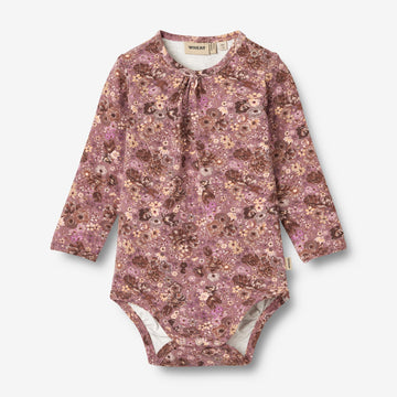 Wheat Main Body L/S Liv | Baby Underwear/Bodies 1347 lavender flowers