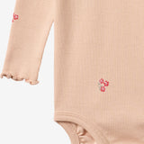 Wheat Main Body L/S Rie Body 2475 rose flowers