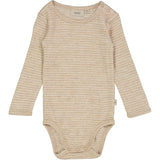 Wheat Wool Body Plain Wool LS Underwear/Bodies 3206 khaki stripe