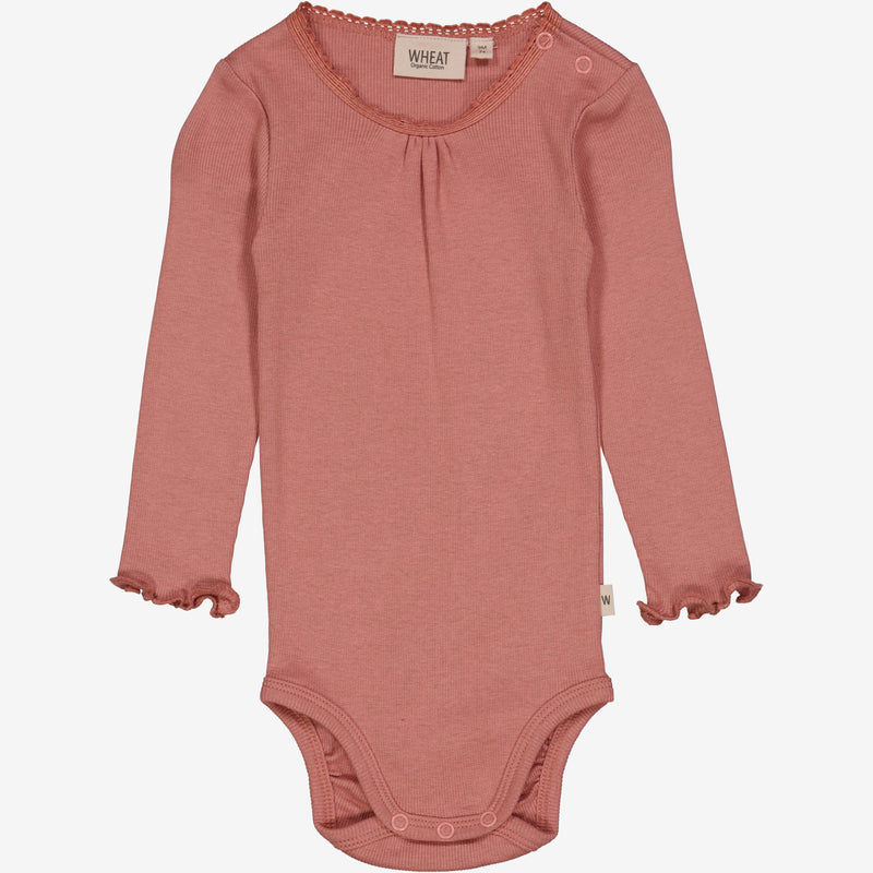 Wheat Main Body Rib Lace LS Underwear/Bodies 2021 old rose