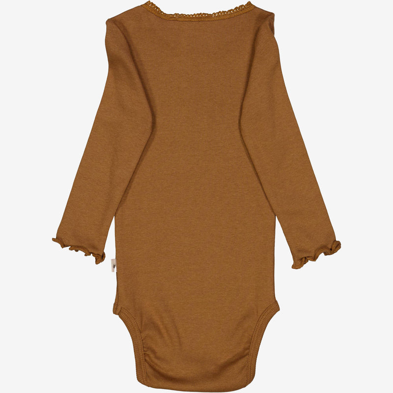 Wheat Main Body Rib Lace LS Underwear/Bodies 5073 caramel