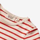 Wheat Main Body S/S Edvald | Baby Underwear/Bodies 2078 red stripe