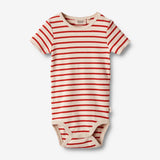 Wheat Main Body S/S Edvald | Baby Underwear/Bodies 2078 red stripe