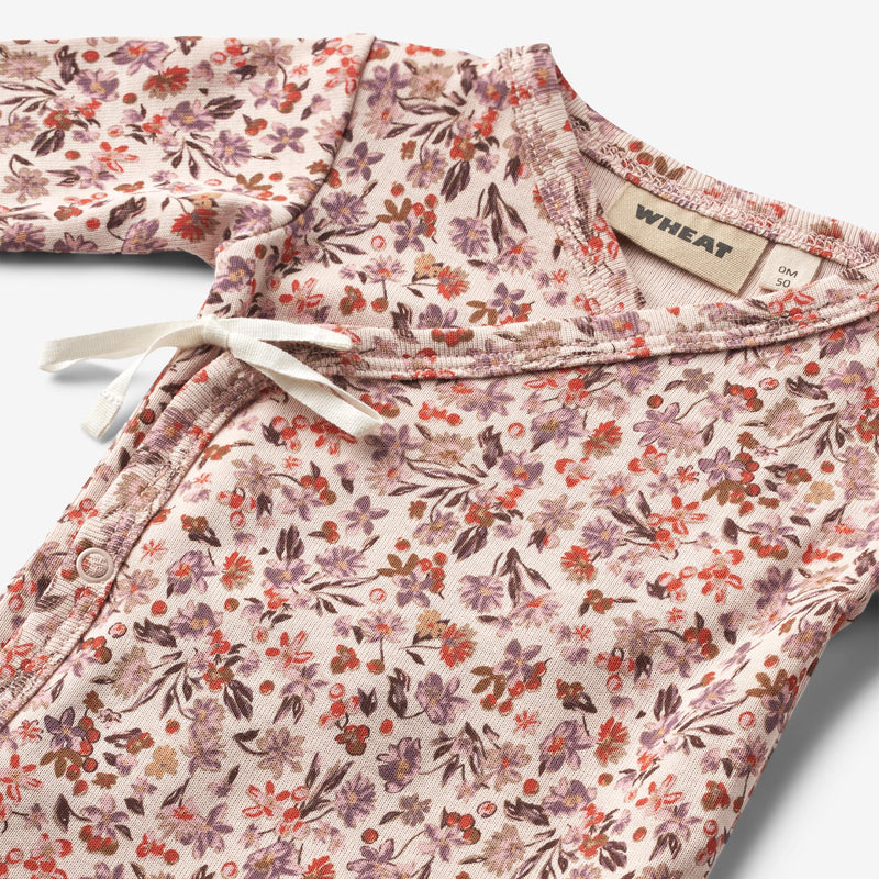 Wheat Main Body Wraparound L/S Chia Underwear/Bodies 1169 pale rose flowers