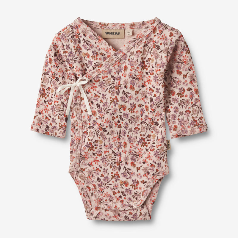 Wheat Main Body Wraparound L/S Chia Underwear/Bodies 1169 pale rose flowers